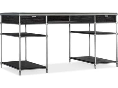 Luxe Designs 56" Black Acacia Wood Secretary Desk LXD5802115038BLK99