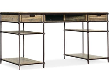 Luxe Designs 56" Brown Acacia Wood Secretary Desk LXD5802115038LTWD99