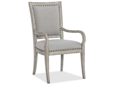 Luxe Designs Hardwood Gray Upholstered Arm Dining Chair LXD5951829400LTWD99