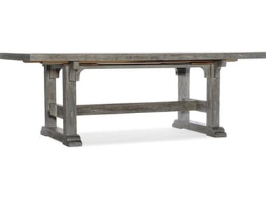 Luxe Designs 84" Extendable Rectangular Wood Gray Dining Table LXD59528272009405