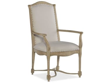 Luxe Designs Ply Wood Beige Upholstered Arm Dining Chair LXD60068283008415