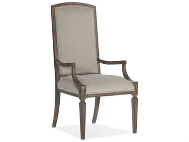 Luxe Designs Ply Wood Beige Fabric Upholstered Arm Dining Chair LXD60218294228316
