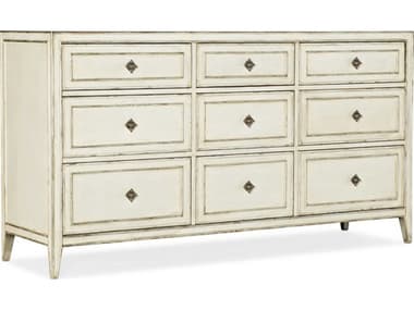 Luxe Designs 70" Wide 9-Drawers White Hardwood Dresser LXD60669020311198