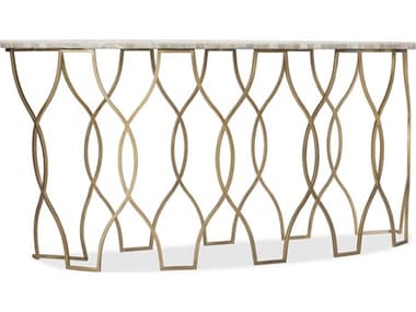 Luxe Designs 60" Rectangular Stone White Onyx Gold Console Table LXD61538015111198