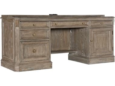 Luxe Designs 73" Brown Oak Wood Credenza Desk LXD618210464117920
