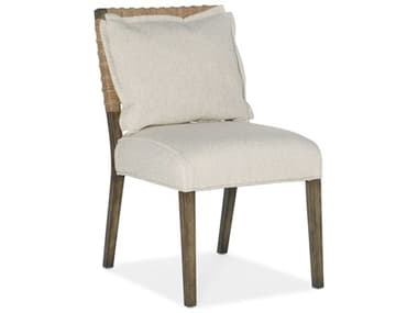 Luxe Designs Solid Wood Beige Fabric Upholstered Side Dining Chair LXD621675311118811