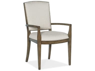 Luxe Designs Beige Fabric Upholstered Arm Dining Chair LXD621675401118811