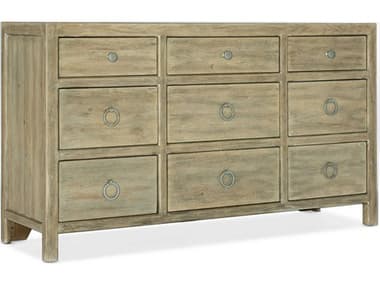 Luxe Designs 68" Wide 8-Drawers Brown Cedar Wood Dresser LXD621690202117920