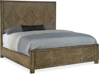 Luxe Designs Brown Wood California King Panel Bed LXD621690360118811