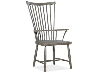 Luxe Designs Hardwood Gray Arm Dining Chair LXD622675302119405