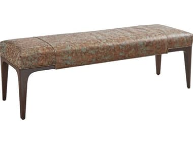 Lexington Rendezvous Savile Brown Leather Accent Bench LXLL15432560