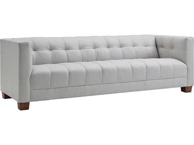 Lexington Kitano 98" Gray Leather Upholstered Sofa LXLL72323340