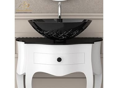 Maestro BathGemmarosa Modern Black Crystal Vessel Sink MABCRIICSBLK