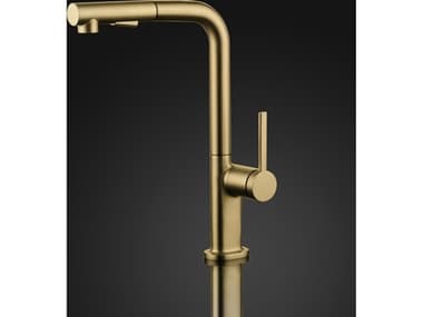 Maestro BathMeraviglia Modern Kitchen Faucet with 2 Jets  Brushed Gold MABKITDESBGL