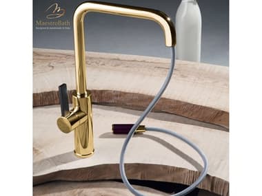 Maestro BathRapsodia Mono Shower Faucet  Chrome  Polished Gold MABKITLUZGLD