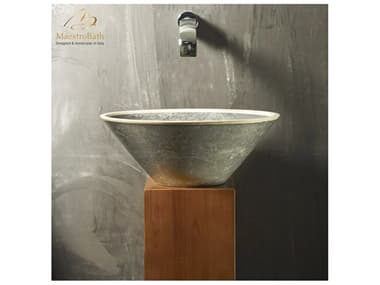 Maestro BathDuotono Contemporary Natural Stone Sink MABNATDOBBLK