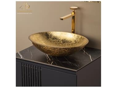 Maestro BathAmalfi Oval Tempered Glass Vessel Sink MABORFOVLGLL