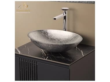 Maestro BathAmalfi Oval Tempered Glass Vessel Sink MABORFOVLSLL