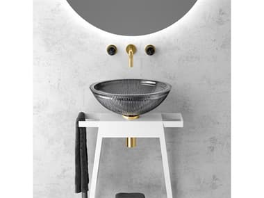 Maestro BathAllegrezza Luxury Round Vessel Sink  Black MABPLIRNDBLK