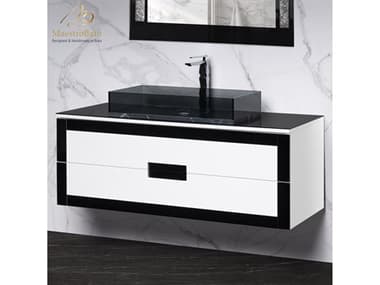 Maestro BathEleganza Luxury Bathroom Vanity  Black And White  48" MABVANTAY48BLW
