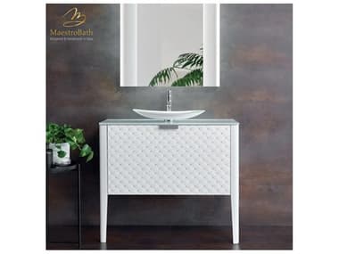 Maestro BathNovella Tatiana Luxury Crystal Swarovski White Vanity MABVANTISWHT