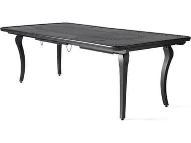 Mallin Terra Bella Tables 2000 Series 86-128'' Cast Aluminum Rectangular Umbrella Hole Dining Table MAL2820U