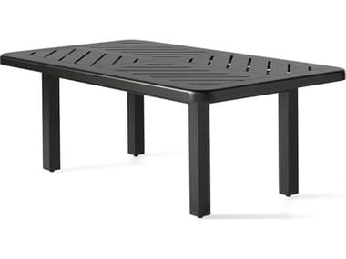 Mallin Trinidad Tables F-top 50'' Wide Aluminum Rectangular No Umbrella Hole Coffee Table MALBC3748F250