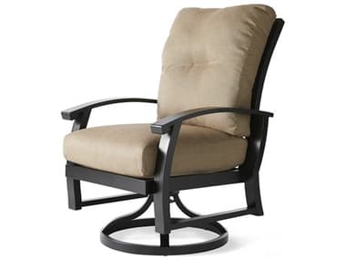 Mallin Georgetown Cushion Aluminum Swivel Rocking Dining Arm Chair MALGT460