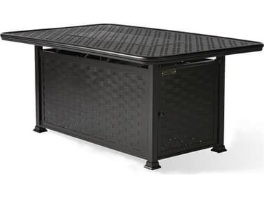 Mallin Cambria Firepit Tables 9000 Series 58'' Wide Cast Aluminum Rectangular Fire Pit Table MALMF2629260F