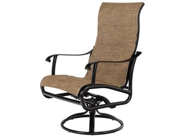 Mallin Scardsale Padded Sling Aluminum Swivel Rocking Dining Arm Chair MALSL363