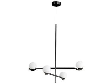 Mobital Nebula 4-Light Black Geometric Chandelier MBALPNEBUBLAC2ARM