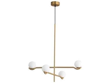 Mobital Nebula 4-Light Brass Geometric Chandelier MBALPNEBUBRAS2ARM