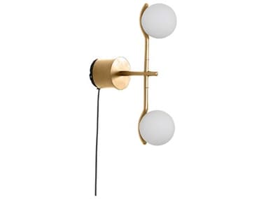 Mobital Pluto 2-Light Brass Wall Sconce MBALWPLUTBRAS