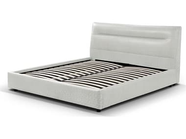 Mobital Noah Gray Plywood Upholstered Full Platform Bed MBBEDNOAHCRTWDOUBL