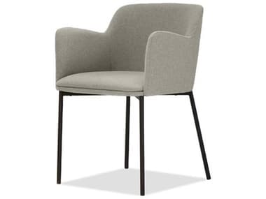 Mobital Coz Gray Upholstered Arm Dining Chair MBDARCOZ9GRAVPCBLA