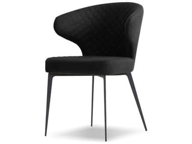 Mobital Hug Black Upholstered Armless Dining Chair MBDCHHUG9COAL