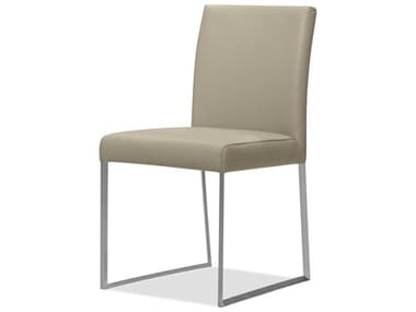 Mobital Tate Champagne Leather Armless Dining Chair MBDCHTATEWHEALE