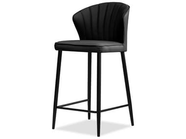 Mobital Ariel Black Leather Counter Stool MBDCSARIEBLACPCBLA