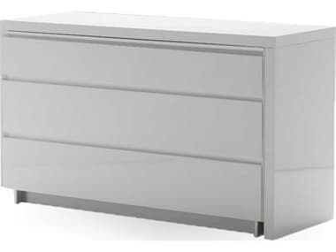 Mobital Savvy High Gloss White Three-Drawer Single Dresser with Extension MBDRESAVVWHIT