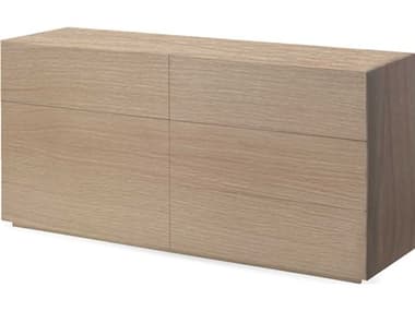 Mobital Vex 59" Wide 6-Drawers Oak Wood Double Dresser MBDREVEX9WOAKINE