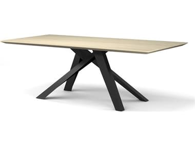 Mobital Shibuya Rectangular Wood Oak Black Dining Table MBDTASHIBOAK9PCBLA