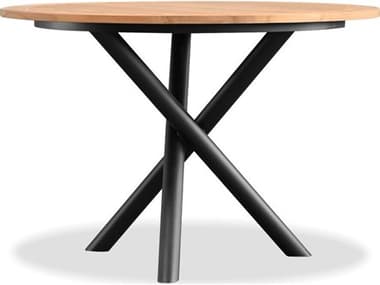 Mobital Torch Round Wood Dining Table MBDTATORCTEAKPCCOA