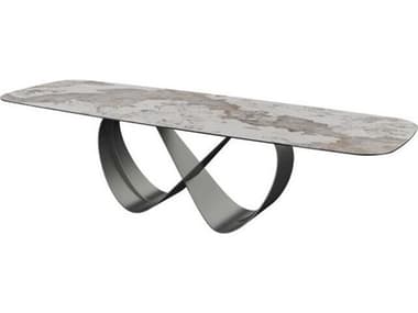 Mobital Wave 103 Rectangular Ceramic Dining Table MBDTAWAVEMAGEPCBLA