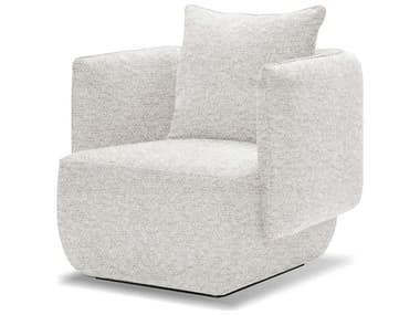 Mobital Probe Swivel 30&quot; White Fabric Accent Chair MBLARPROBCRBO