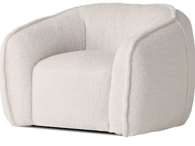 Mobital Duffy Swivel 41" White Fabric Accent Chair MBLCHDUFFTEDDSW