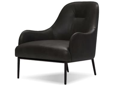 Mobital Swoon Black Leather Accent Chair MBLCHSWOOBLLEPCBLA