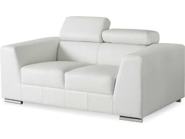 Mobital Icon White Loveseat Sofa with Adjustable Headrest MBLOVICONWHITPREMI