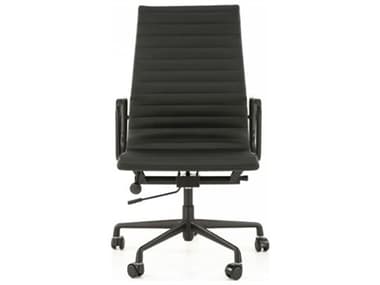 Mobital Falcon Tall Black Leather Adjustable Swivel Executive Desk Chair MBOCHFALCBLACTPCBL