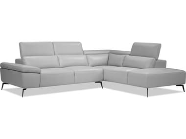 Mobital Camello Leather Sectional Sofa MBRSFCAMESILVPCBL2