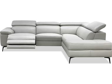 Mobital Camello Leather Sectional Sofa MBRSFCAMESILVPCBRE